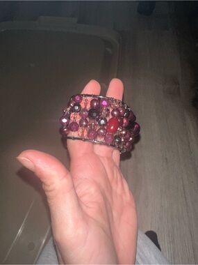 Cookie Lee Cuff Bracelet- Pink & Purple